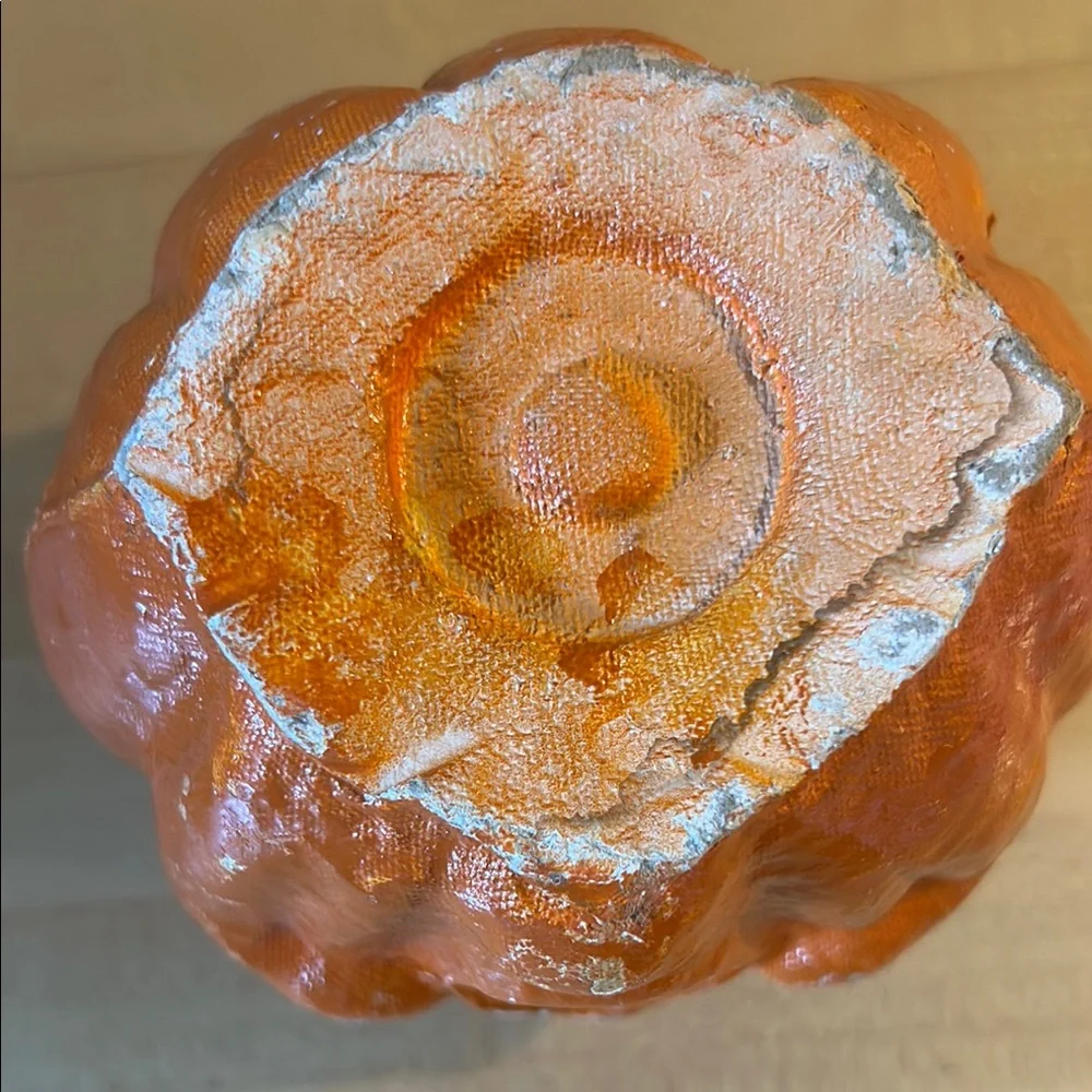 Rustic Orange Pumpkin Candy Holder - Picture 4 of 4